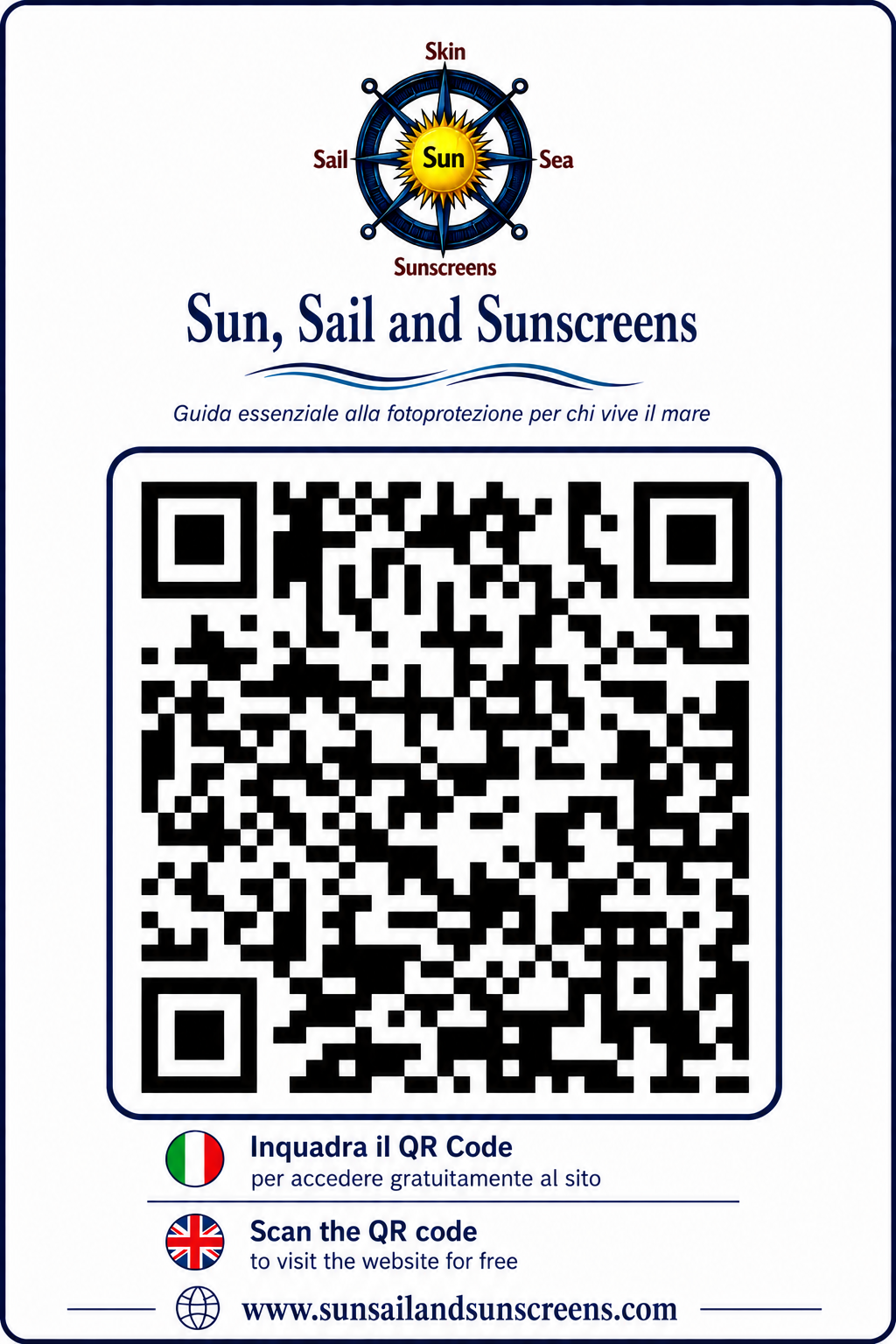QR Code per accedere al sito Sun, Sail and Sunscreens